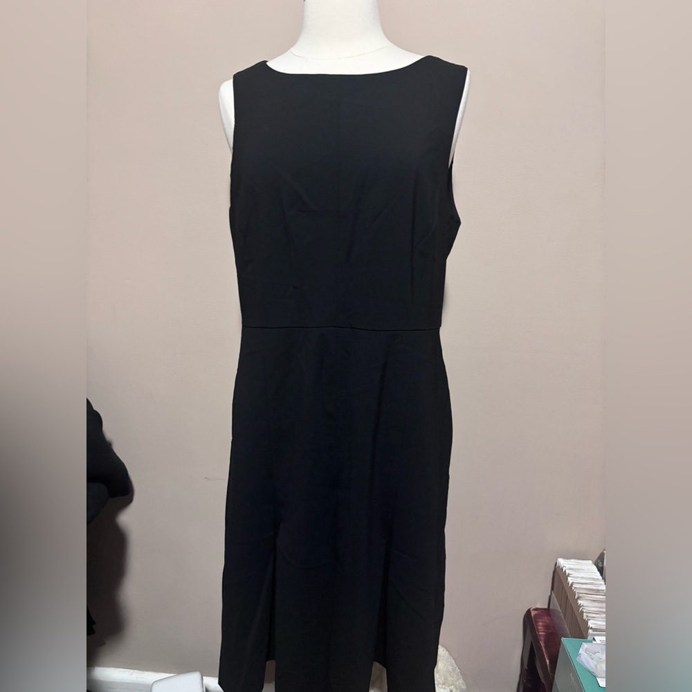 J. Crew Classic Black Midi Dress